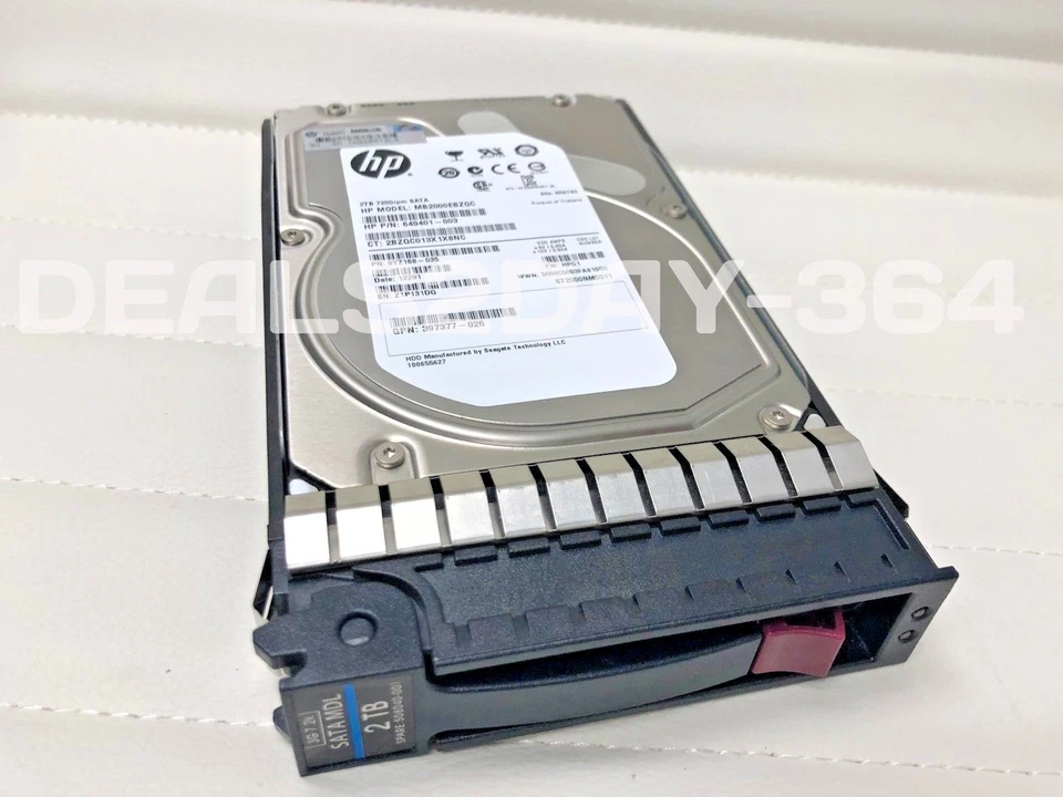 HP 507632-B21 508040-001 397377-025 507631-003 2TB 7.2K SATA 3.5" Hard Drive - Image 4 of 4