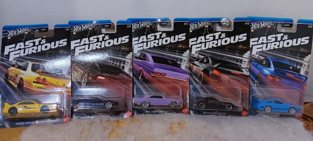Mattel Hot Wheels Fast & Furious Complete Set of 5 Nissan Pantera