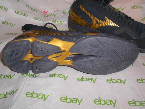 MIZUNO Wave Lightning NEO 2 Unisex Volleyball Shoes BLACK OYSTER Size US 15 NEW - Picture 8 of 17