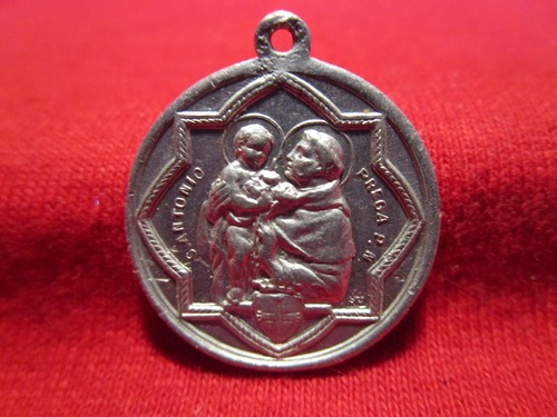 Antonius Padua Medaille 1231-1931 700 Jahre Todestag Aluminium 7/8" Durchmesser - Bild 1 von 2