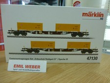 MHI passend zu 39225 **Märklin 47689 H0 Container-Tragwagen-Set der DB Neu**