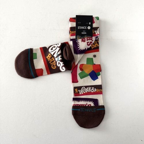 Stance Willy Wonka Bars The Chocolate Factory Crew Sock youth kids Sz M Y 11-2 - Picture 3 of 5