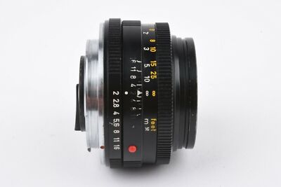 Leica Leitz Wetzlar 50mm F2 Summicron-R Lens (Germany), +Hood, Cap