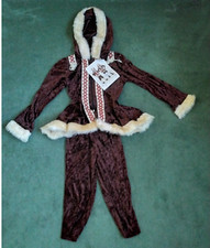 Eskimo Kostüm Mädchen Kinder Gr. 128, Oberteil und Hose, Neu