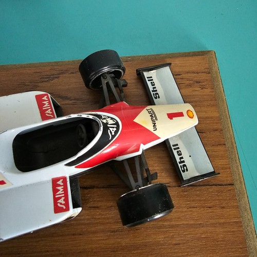 Formula One Model Cars Mounted on Wood Diecast McLaren Williams Benetton Set 4 - Picture 15 of 18