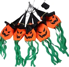5PCS Halloween Pumpkin Ghost Hanging Lights Creative Spooky Funny Halloween Hang
