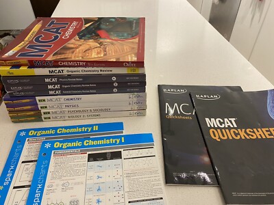 MCAT Prep Bundle - Kaplan, ExamKrackers - Chem, Bio, Physics, Psych/Sociology