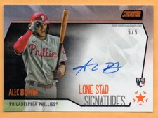 2021 TOPPS STADIUM CLUB ALEC BOHM ROOKIE LONE STAR AUTO 5/5
