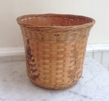 Vintage Wicker Rafia Planter Basket