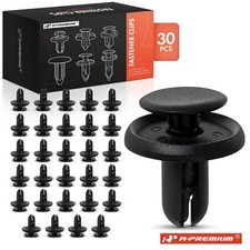 A-premium 30pcs 6mm Black Nylon Push Type Retainer Clips For Mitsubishi Subaru