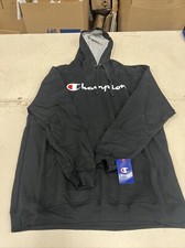 Champion Big Tall Hoodie Sweatshirt Mens Seize 2XL, Black