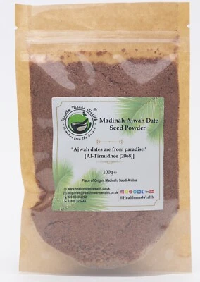 HMW 100% Authentic Madinah Ajwa Date Seed Powder (Grade A) 100g