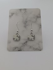 Hello Kitty Cat Face Dangle Earrings