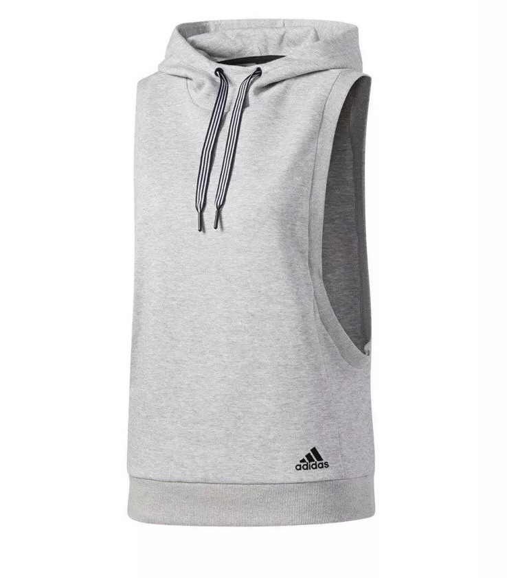adidas sleeveless hoodie women's