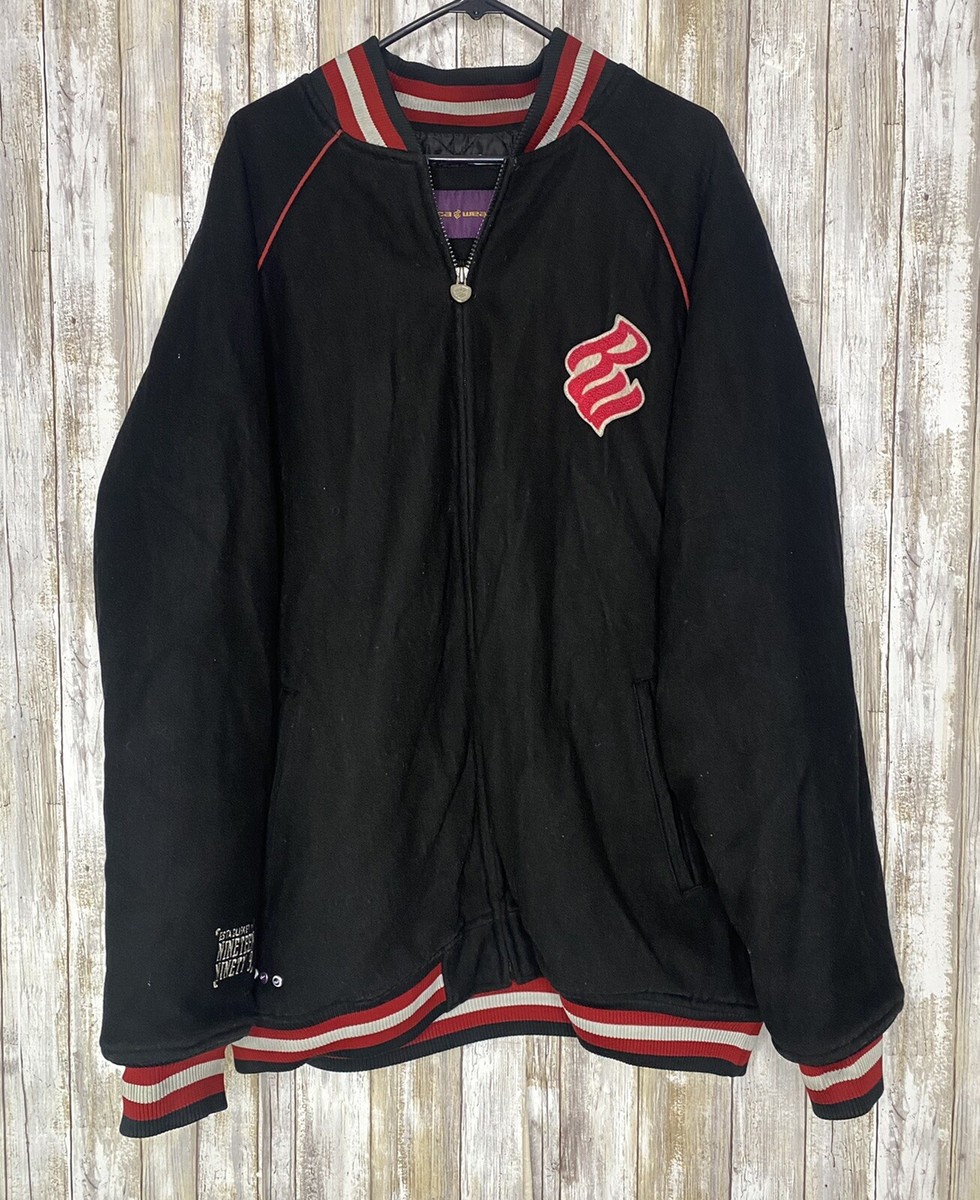 rocawear ジャケット Rare Vintage ROCAWEAR NY Spell Out Full Zip Leather Jacket