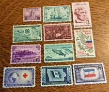 Lot of 11 Old Historical 3-6 cent Unused US Stamps 1933-1969 & Low ship