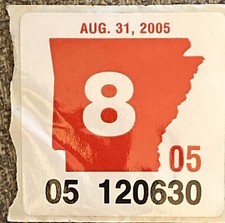 ARKANSAS 2005 BOAT STICKER #05 120630