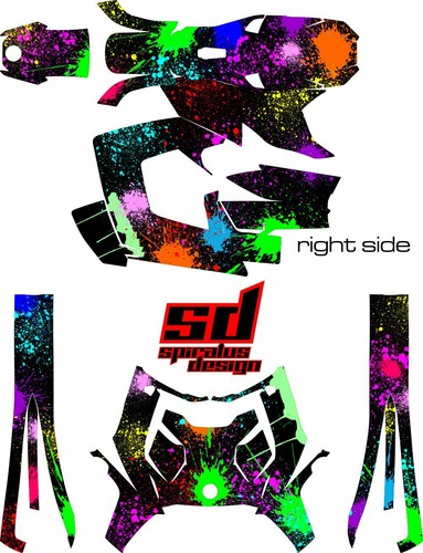 Can Am Ryker Sport Rally 600 900 ACE Graphic Wrap Decal Kit "Paint Splatter" - Picture 2 of 6