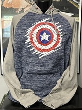 Marvel Caption America Size XXL The Avengers Gray Pullover Hoodie