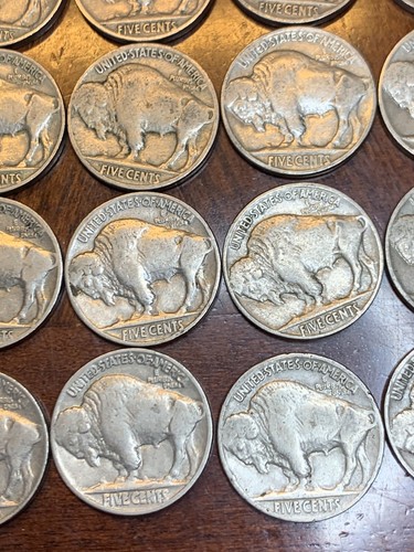 Buffalo Nickel, 1937 Full Date Roll of 40 Coins (Lot AF) - Imagen 16 de 18