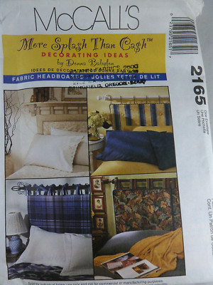 McCalls 2165 Home Decor Donna Babylon FABRIC HEADBOARDS 4 Styles Pattern UNCUT