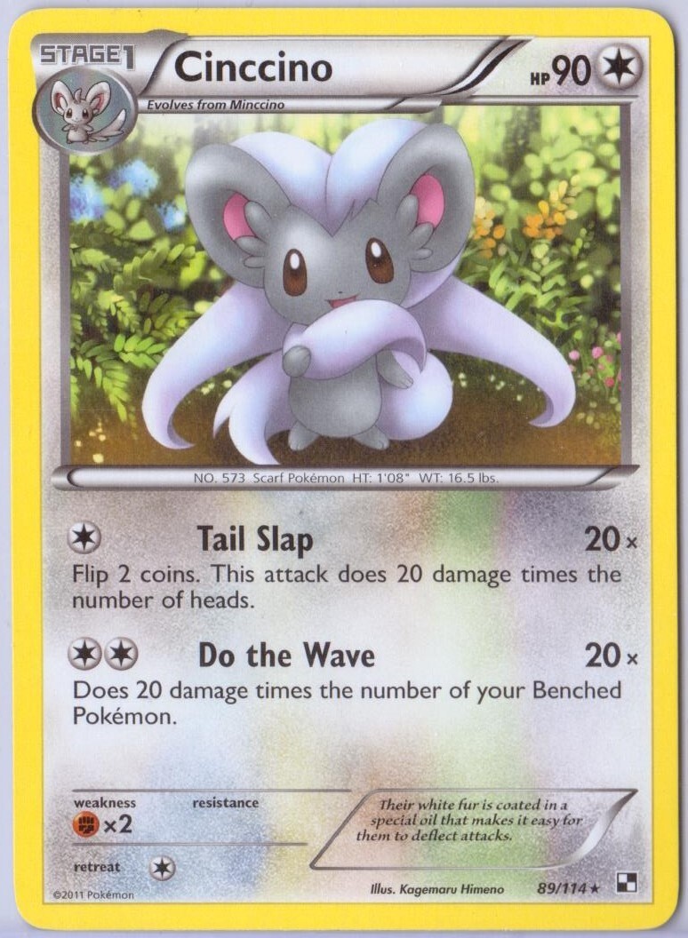 Cinccino - 89/114 - Rare - Black & White 1: (Base Set) - Pokémon - LP