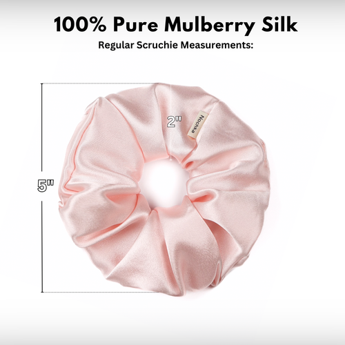 Regular 100% Mulberry Silk Scrunchie – Handmade in USA - Hair Tie - Picture 23 of 301