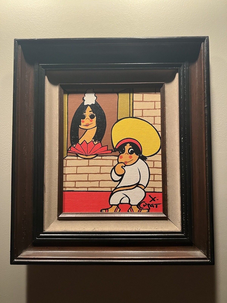 Xavier Cugat Original Screened Oil Lovers Leap 8x10 Hecho En