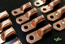 1/0 gauge Ring 5/16 Hole Terminal BATTERY Lug Bare Copper Un-insulated AWG (1)