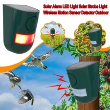 Outdoor 110db Security Siren Lamp Solar Alarm Light Motion Detector 4 Modes