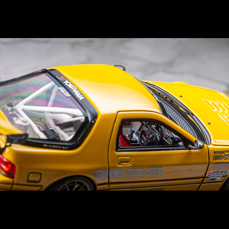 Ignition 1:43 Mazda RX-7 FC3S RE Amemiya Yellow Resin Diecast Car