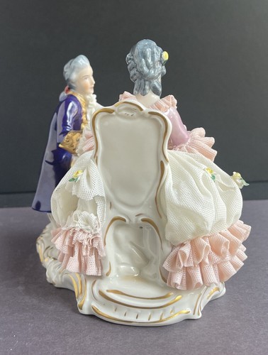 Vintage Deutschland Martha Budich - TEE - viktorianische Dresden Spitzenfigur *BITTE LESEN* - Bild 6 von 22