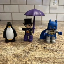 Lego Duplo 10823 Batman Replacement Penguin Figure, Umbrella, Penguin & Batman
