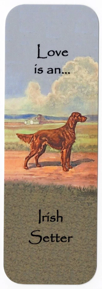 K9-KARDS IRISH SETTER DOG BEAUTIFUL DOG BOOKMARK SAME IMAGE BOTH SIDES GREAT GIFT