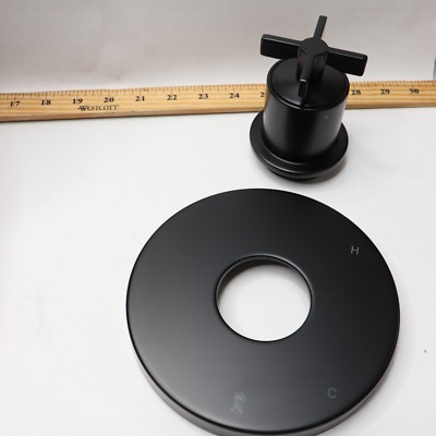 #ad Signature Hardware Pressure Balance Shower System Matte Black Incomplete $119.97