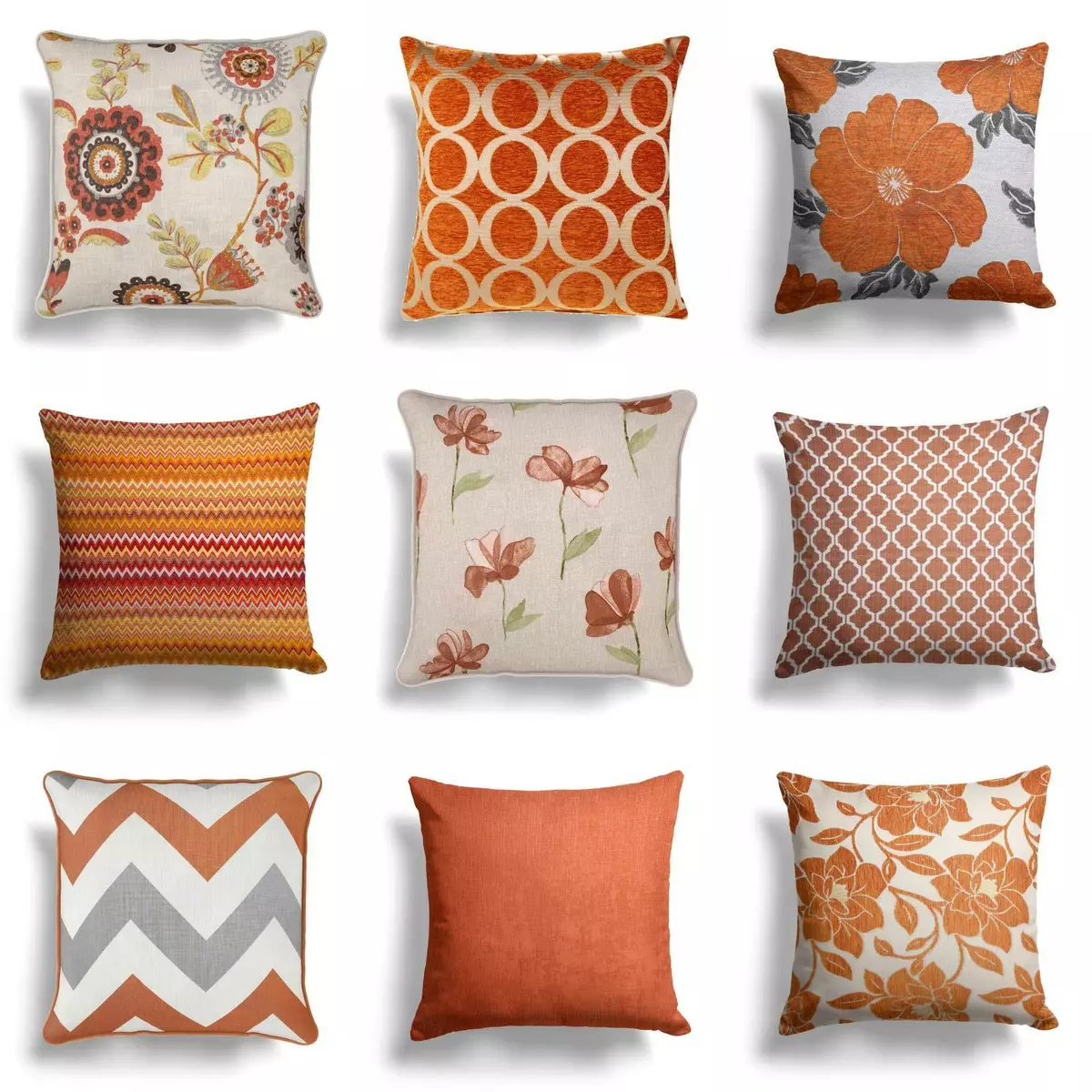 Rusty orange cushions top