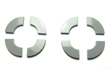 Lego 8 x Tile Round Corner 2 x 2 Macaroni 27925  67124 78560 Light Bluish Grey