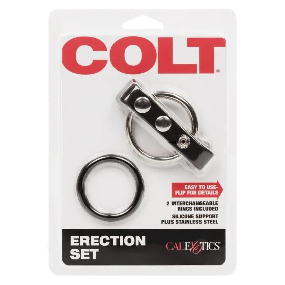 COLT Erection Set, Silicone Ring 1.5""/3.81cm & Stainless Steel Ring 1.75""/4.4cm