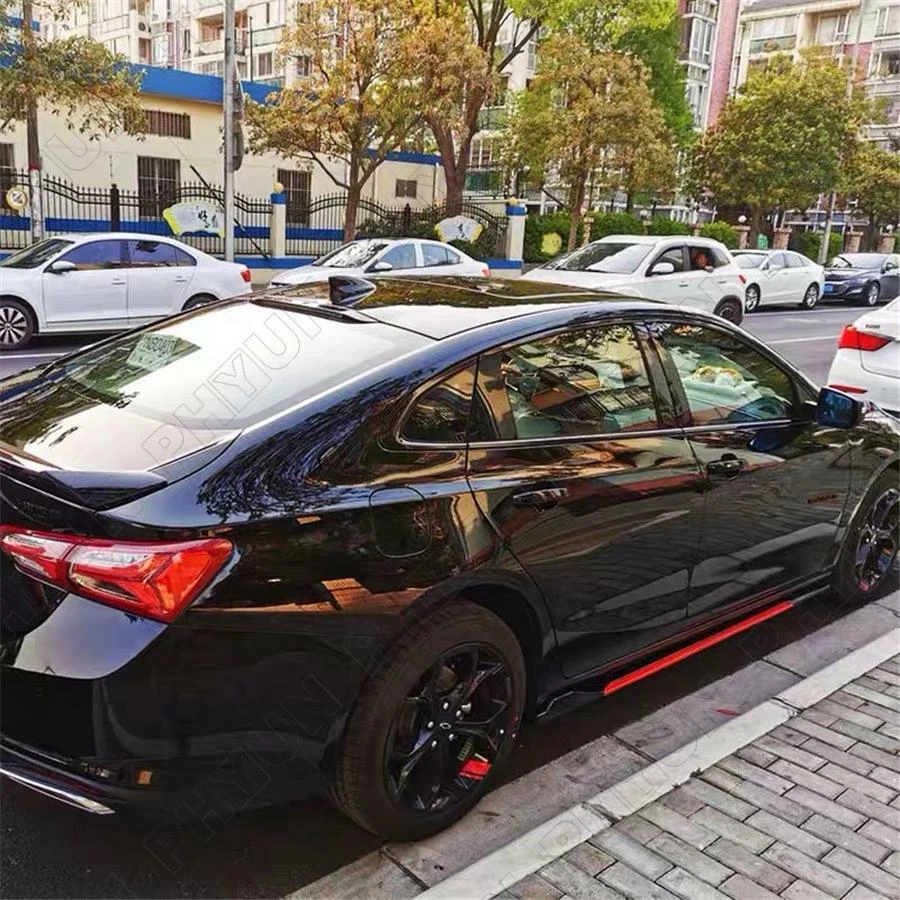 86.6'' Car Side Skirts Winglet Extensions Splitters Body Kit Glossy Blcak & Red Foto 3 de 4