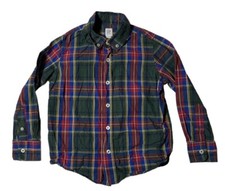Preowned- Gap Kids Button Front Casual Plaid Shirt Boys Size 6-7 