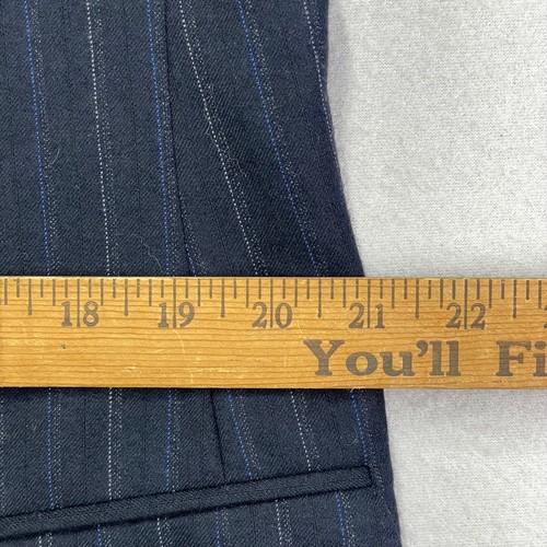 Polo Ralph Lauren Blazer Jacket Mens 42L VTG Navy Wool Pinstripe 3-Button Italy - Picture 15 of 17