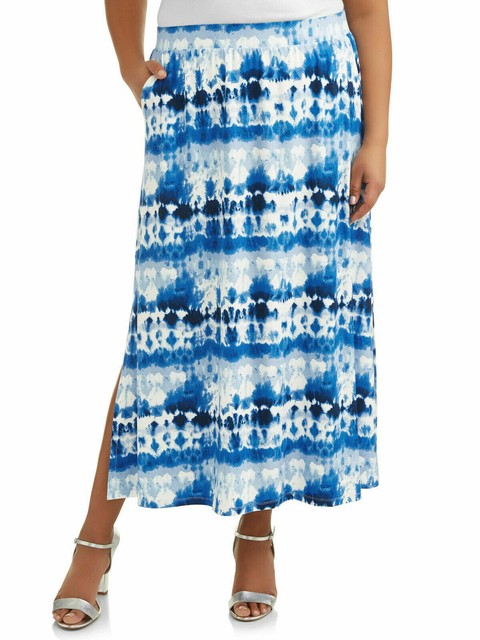 tie dye maxi skirt plus size