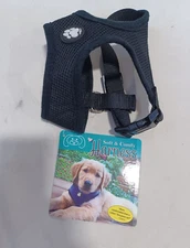 FurHaven Soft & Comfy Harness Size Small Neck 8" - 10" Black Polyester