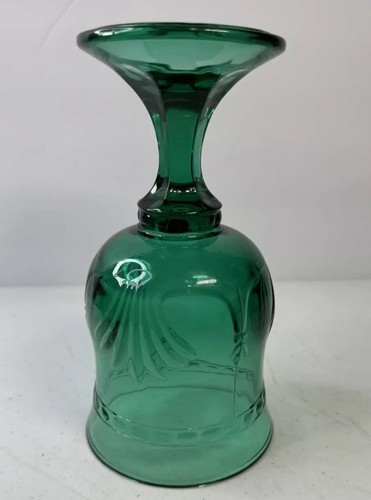 1 Water Goblet 1970s Toscany Alexandria Green Pressed Glass Cup 7.5" x 4" - Picture 8 of 16