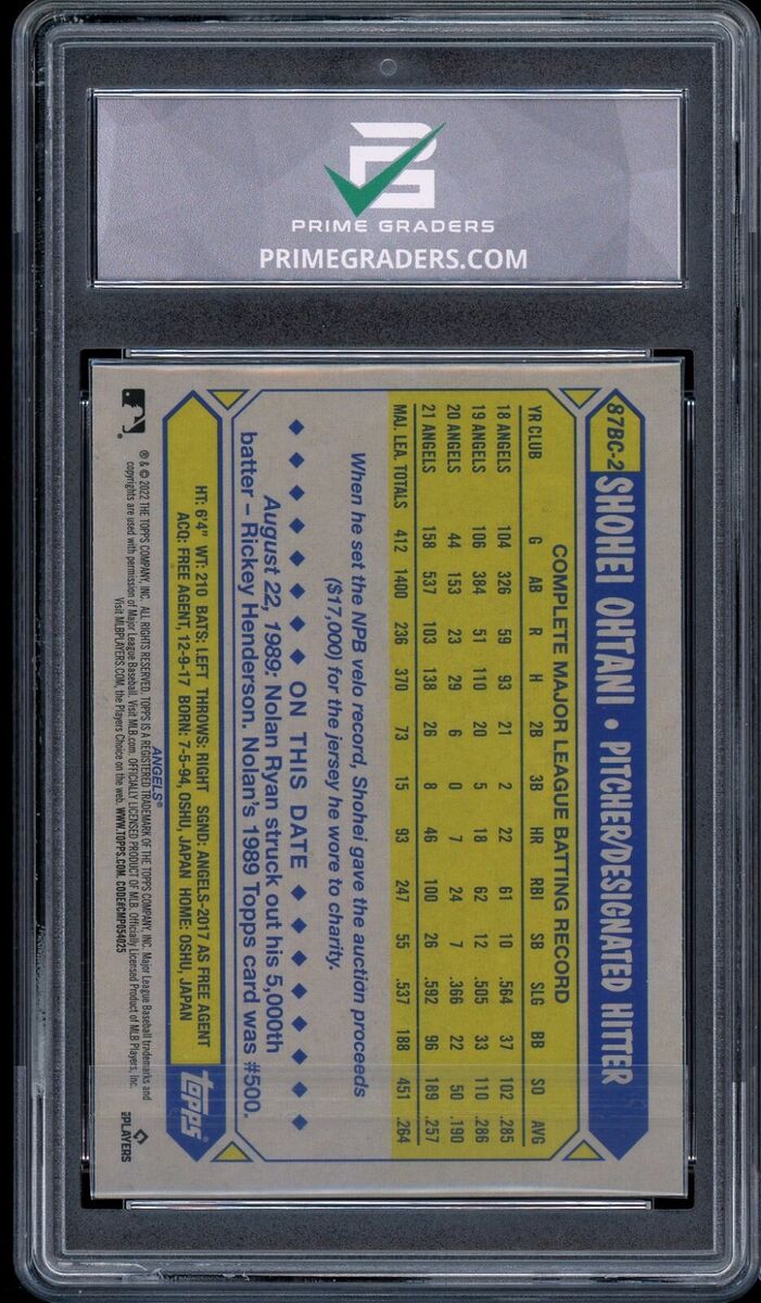 2022 Topps Chrome - 1987 Topps Baseball Shohei Ohtani #87BC 2022 Topps Chrome - 1987 Topps Baseball Shohei Ohtani #87BC