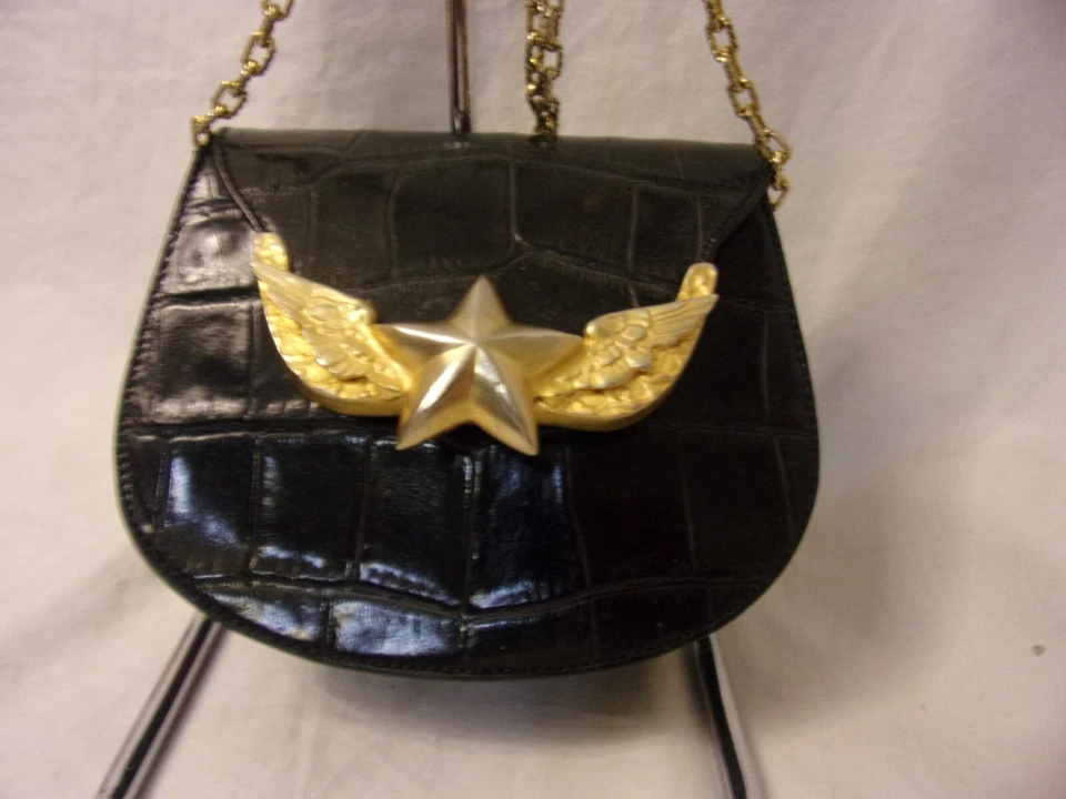 Precioso bolso vintage de cocodrilo de cuero genuino Glen Miller para Ann Turk en relieve Foto 2 de 4