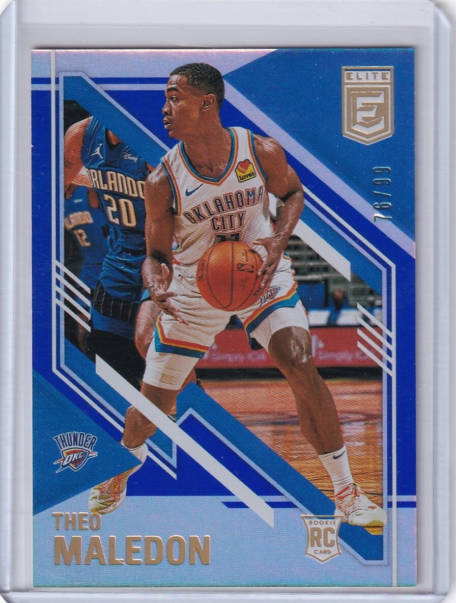 2020 21 Panini Donruss Elite Theo Maledon BLUE RC #76/99 Thunder