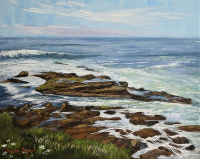 Beautiful Windansea Beach La Jolla California Seascape Original Oil 16x Ebay