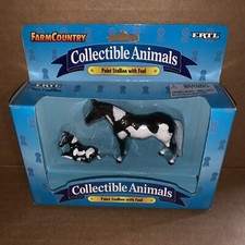 1995 ERTL Farm Country Collectible Animals Paint Stallion With Foal