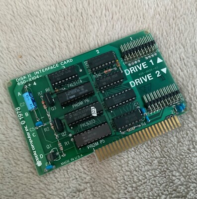 Vintage 1978 Apple Computers Disk II Interface Card Ref.183